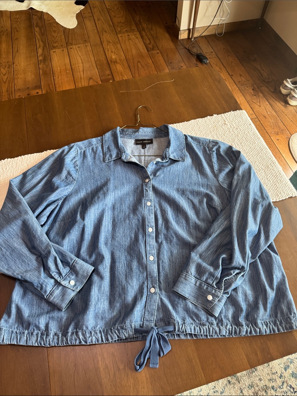 Lane Bryant Chambray Button-up Blouse